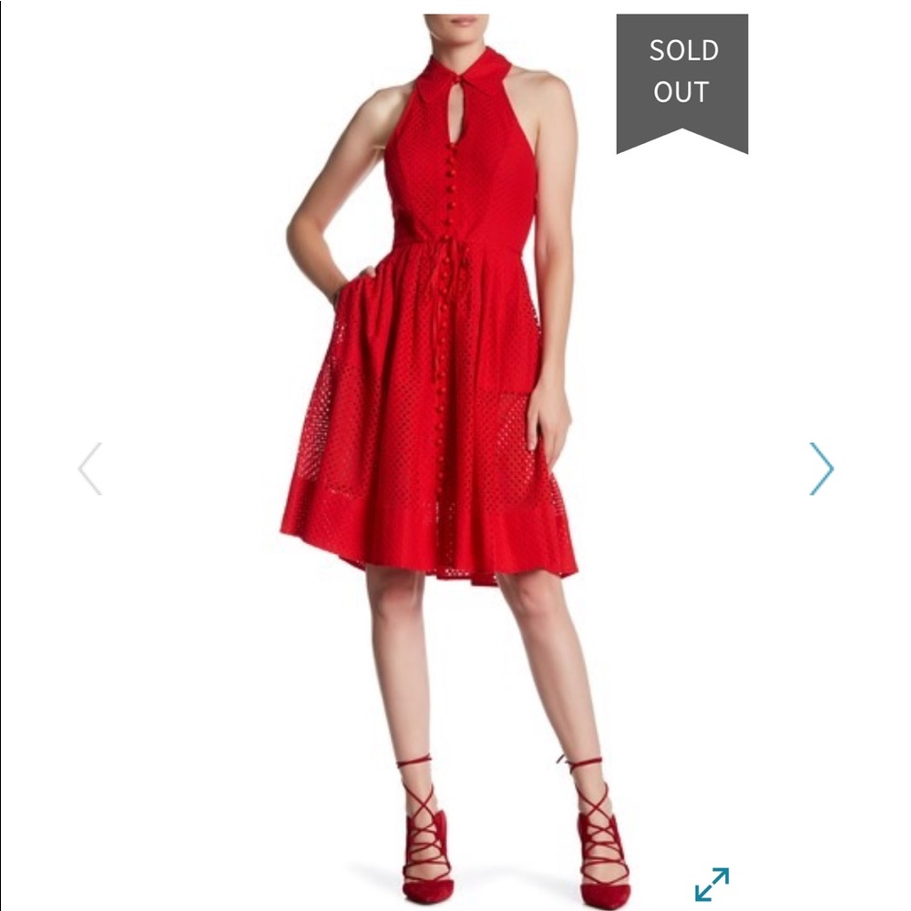 plenty by TRACY REESE Front Button Cutout Dress